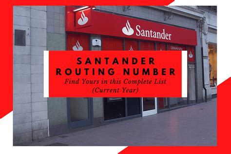 Santander Bank Routing Number, United States .